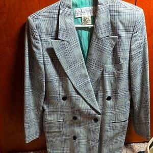 Escada Vintage Womens Gray-Blue Blazer